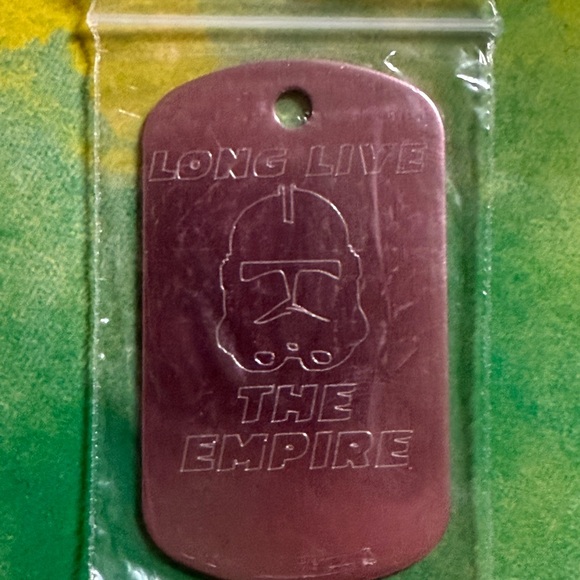 New Mandalorian Star Wars long live the empire light pink dog tag cool nerd geek - Picture 1 of 6